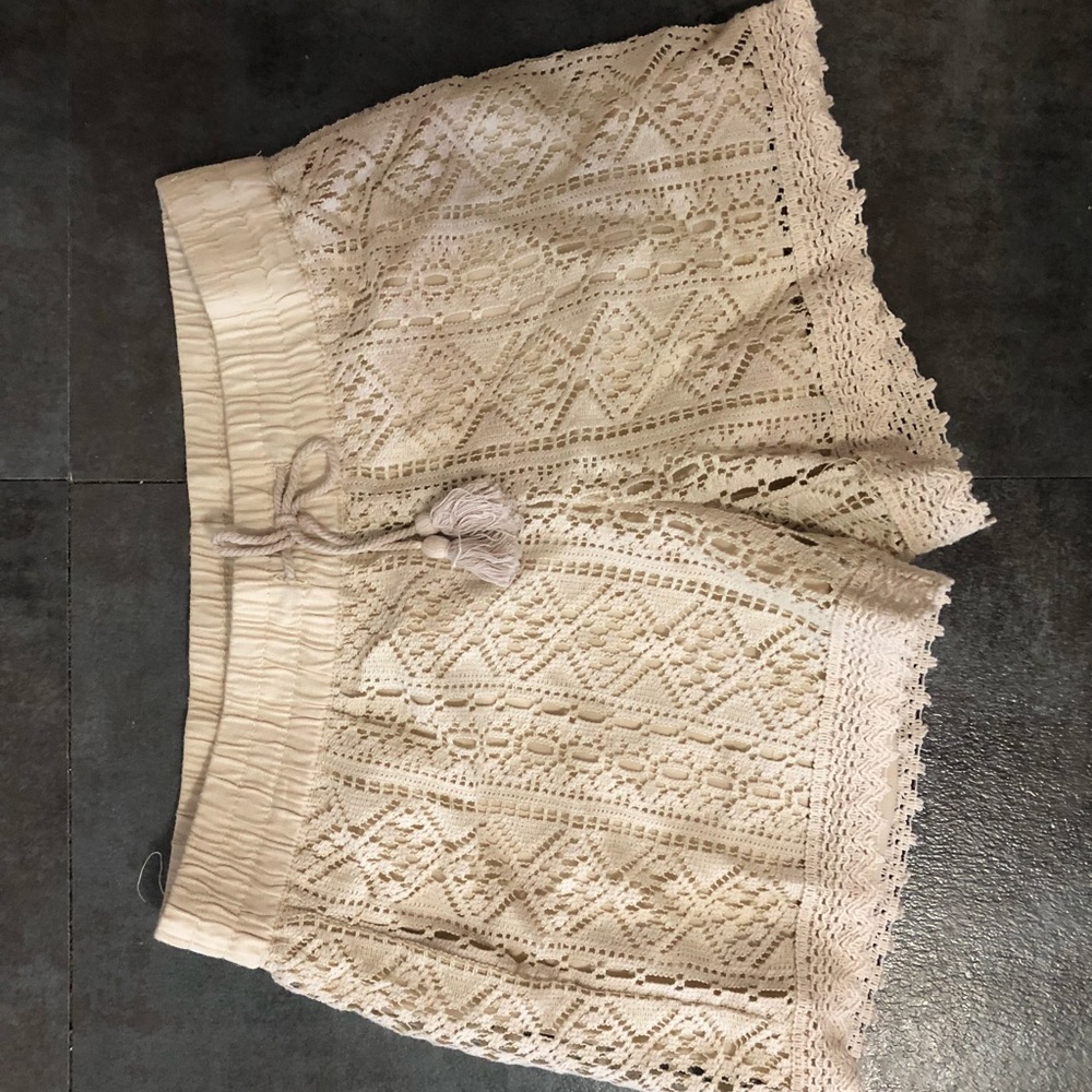 Tan loose shorts